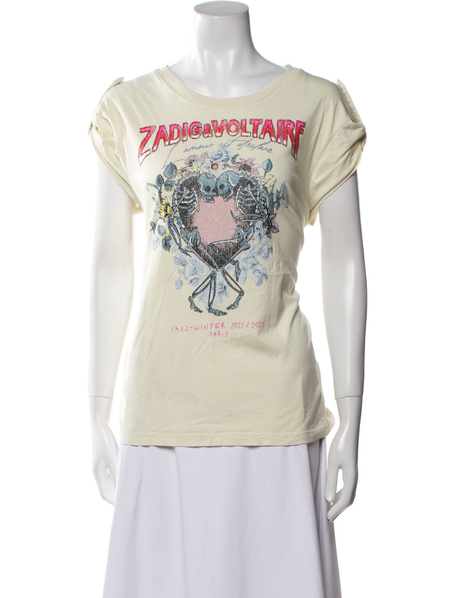 Zadig & Voltaire 2022-2023 Skull Heart T-Shirt