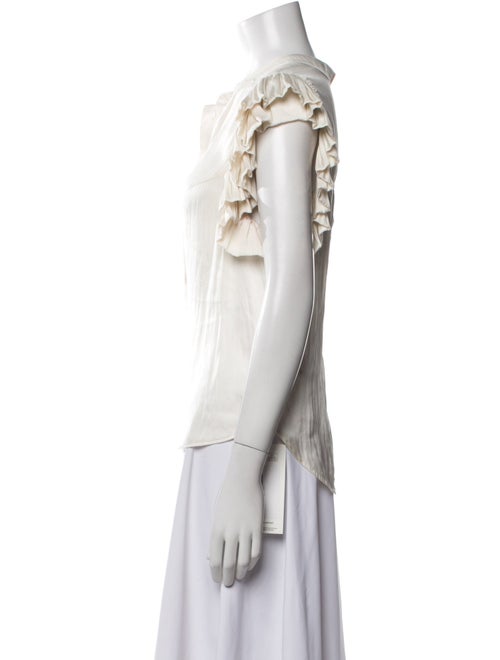 Zadig & Voltaire V-Neck Short Sleeve Button-Up Top