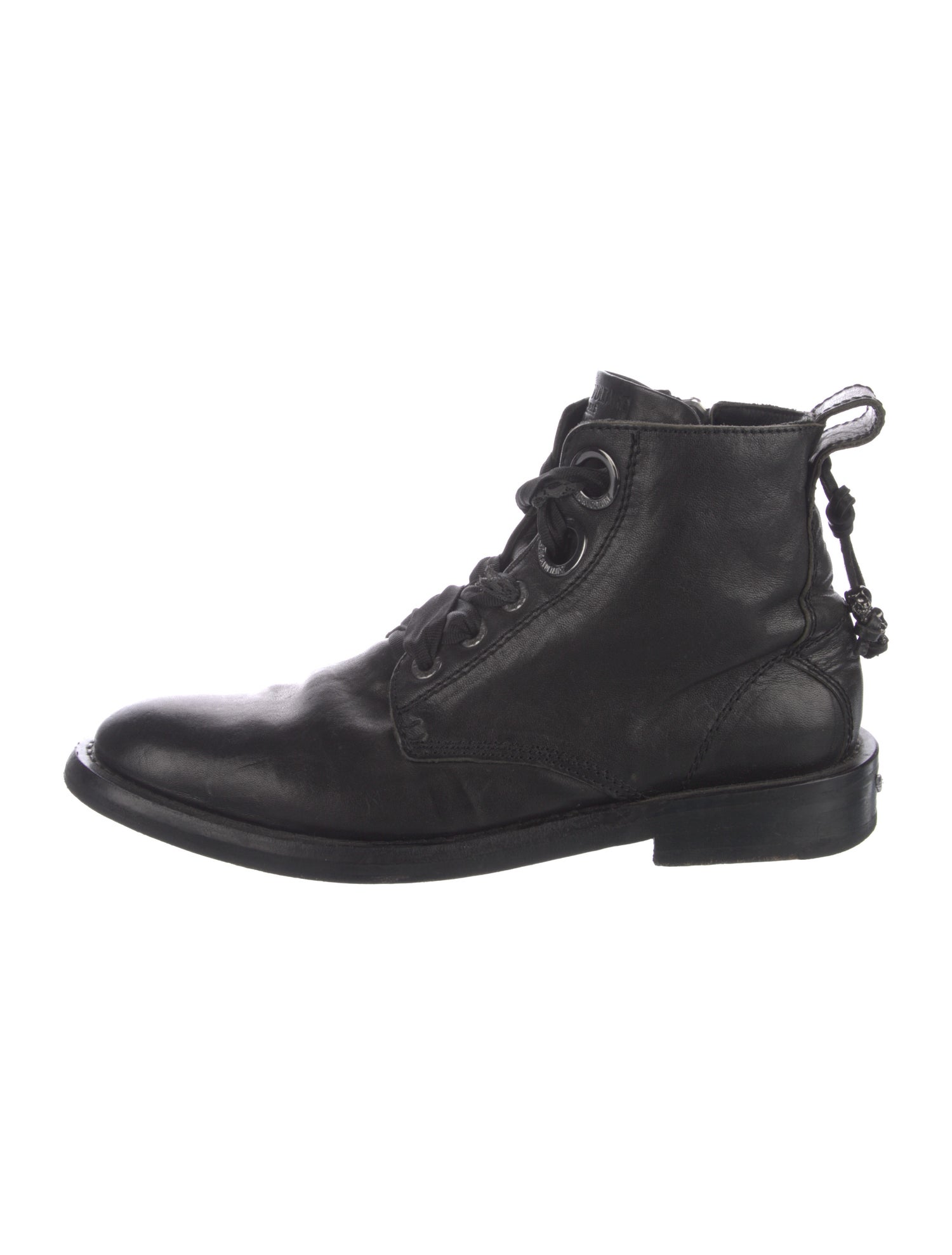 Zadig & Voltaire Leather Combat Boots