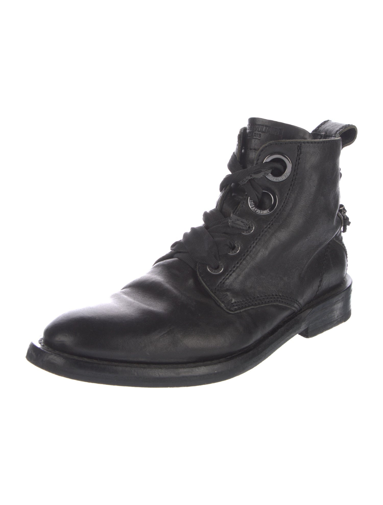 Zadig & Voltaire Leather Combat Boots