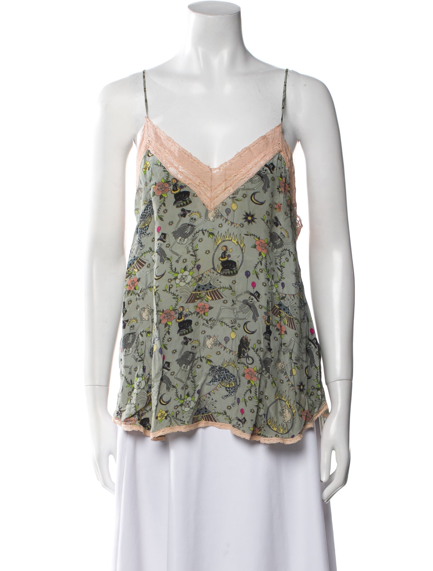 Zadig & Voltaire Floral Print V-Neck Top