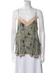 Zadig & Voltaire Floral Print V-Neck Top