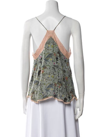 Zadig & Voltaire Floral Print V-Neck Top