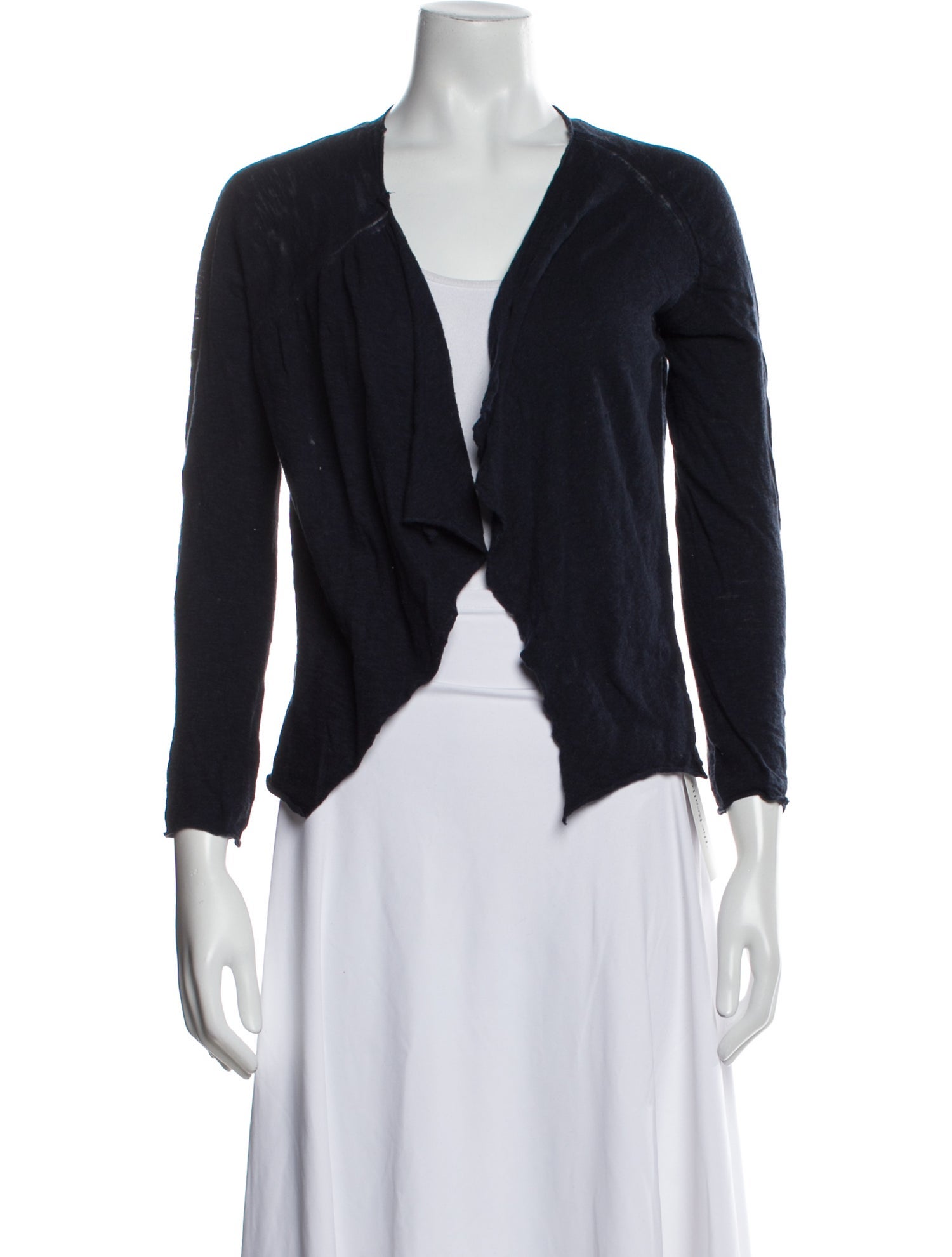 Zadig & Voltaire V-Neck Three-Quarter Sleeve Crop Top