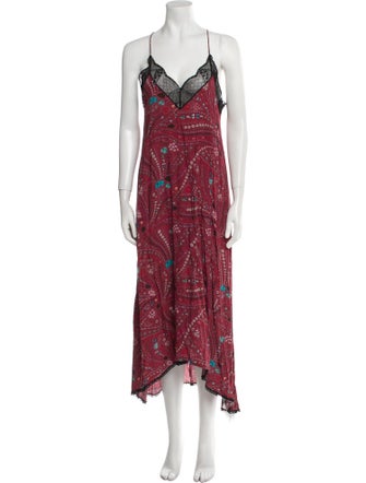 Zadig & Voltaire Paisley Print Long Dress