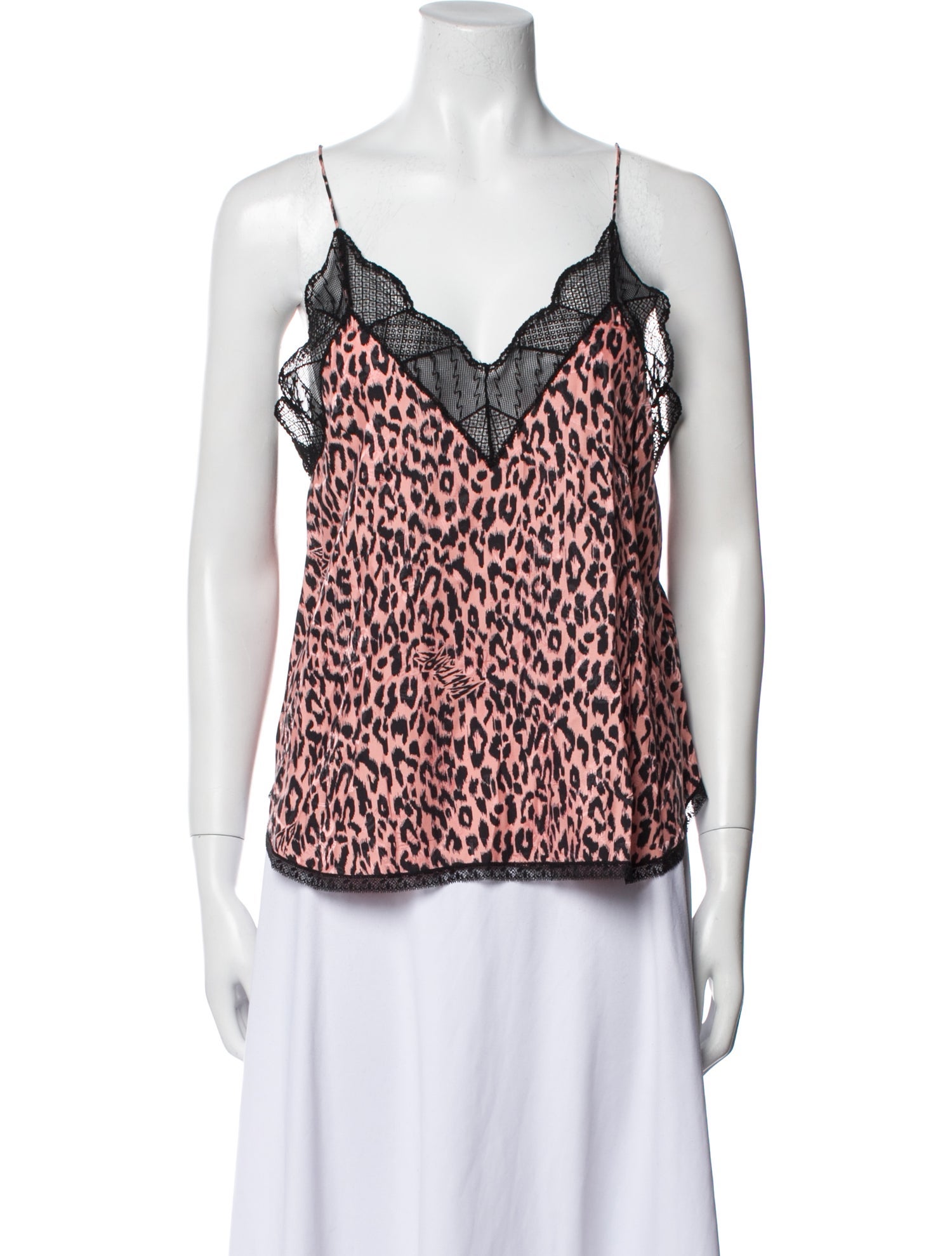 Zadig & Voltaire Animal Print V-Neck Top