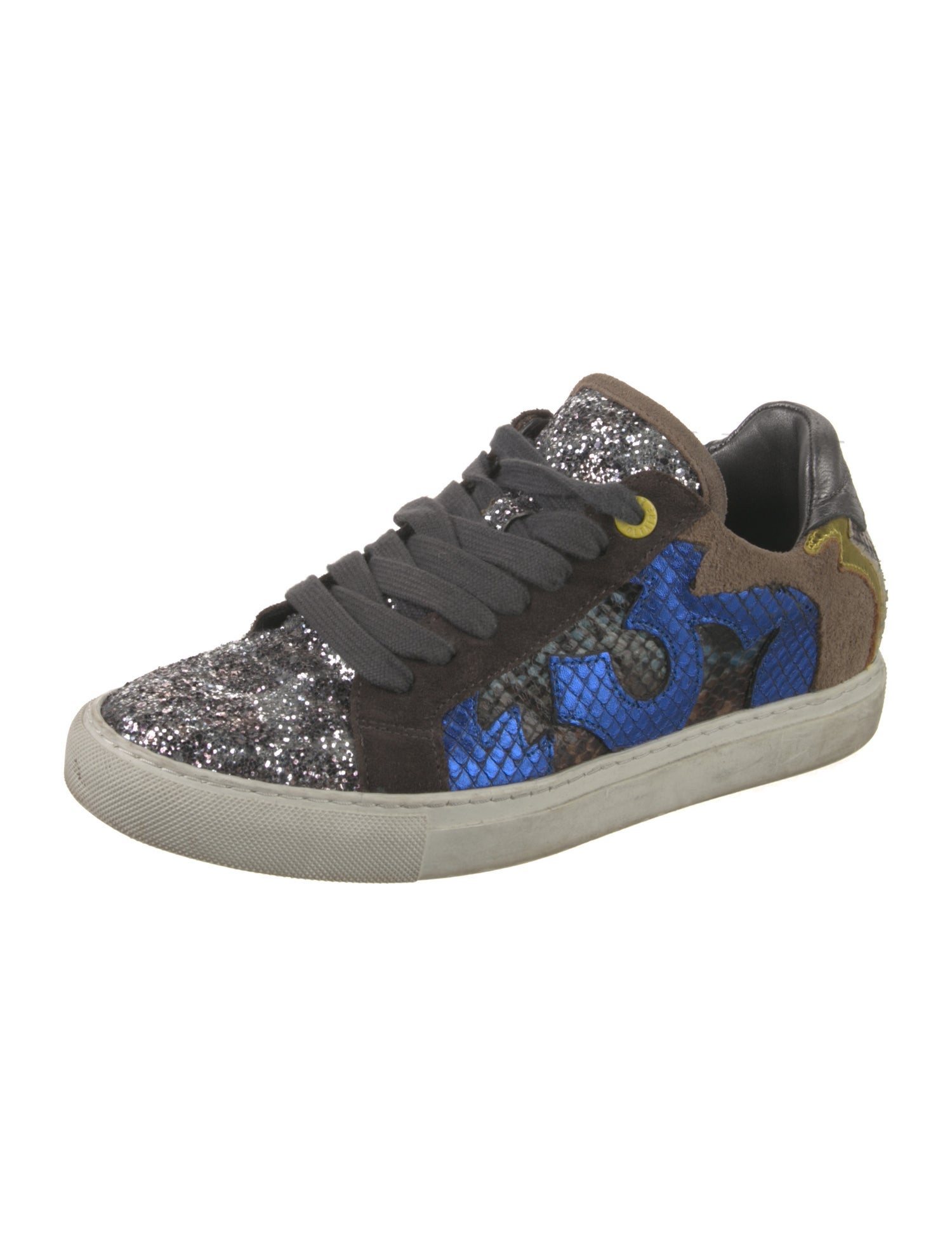 Zadig & Voltaire Suede Printed Sneakers