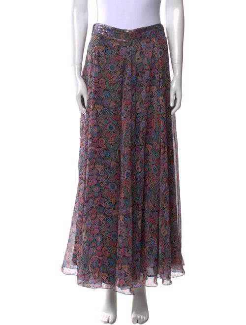 Zadig & Voltaire Floral Print Midi Length Skirt
