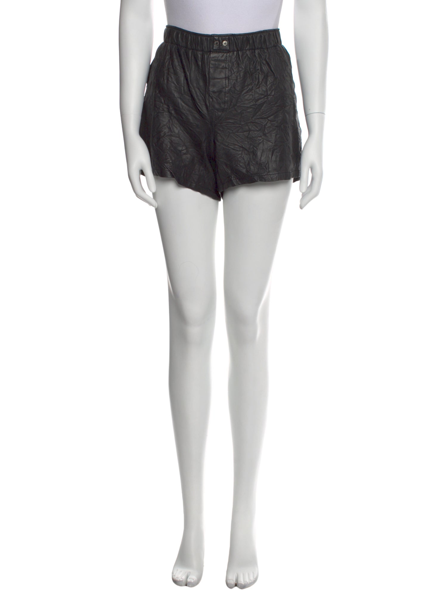 Zadig & Voltaire Lamb Leather Mini Shorts