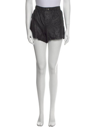 Zadig & Voltaire Lamb Leather Mini Shorts