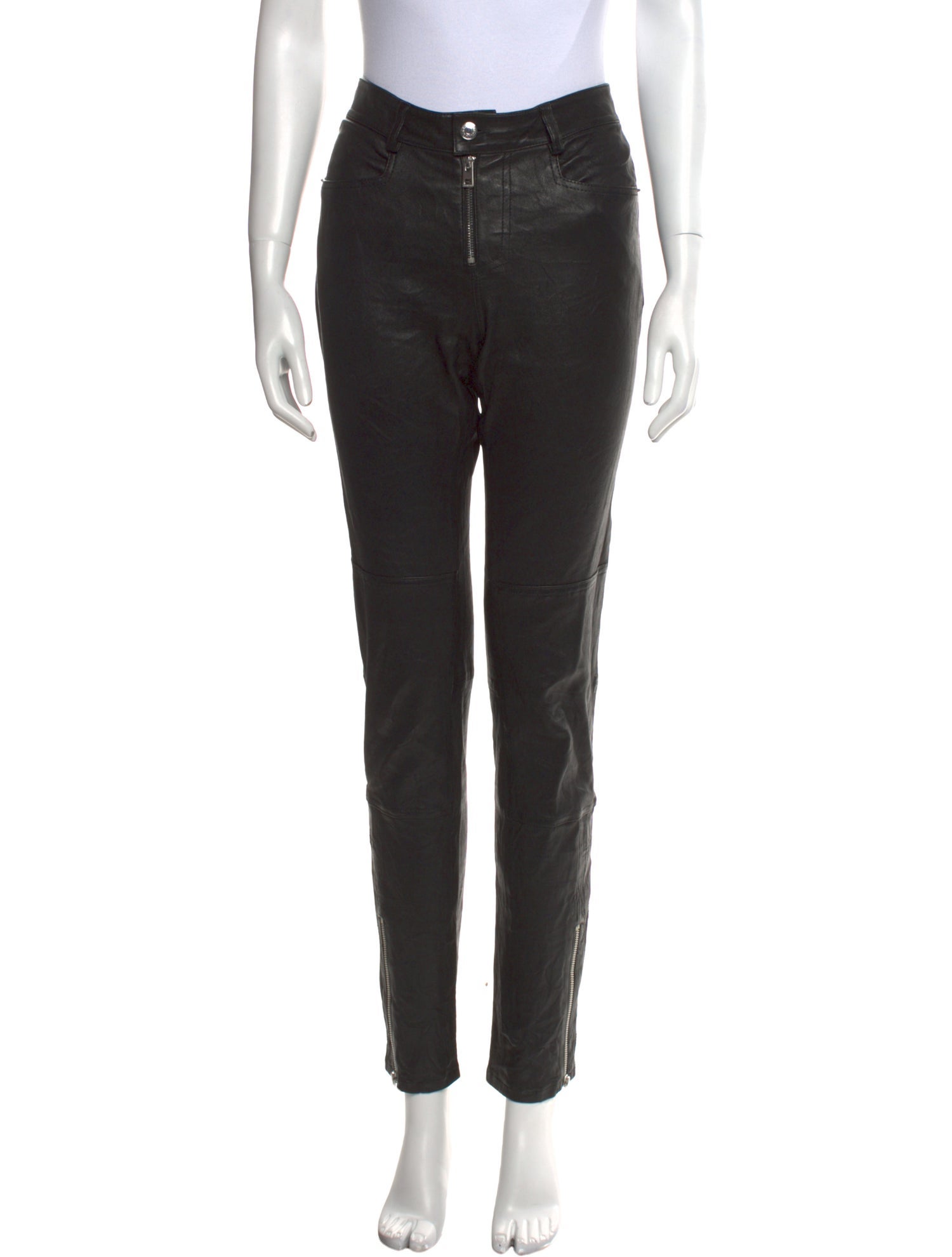 Zadig & Voltaire Lamb Leather Straight Leg Pants