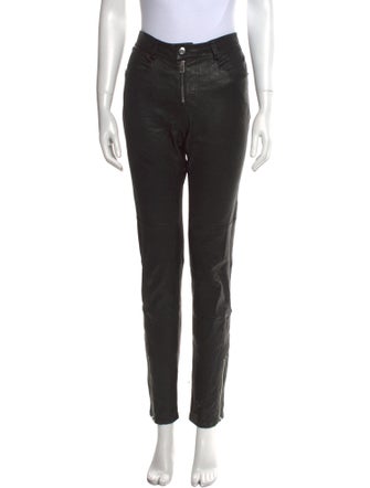 Zadig & Voltaire Lamb Leather Straight Leg Pants