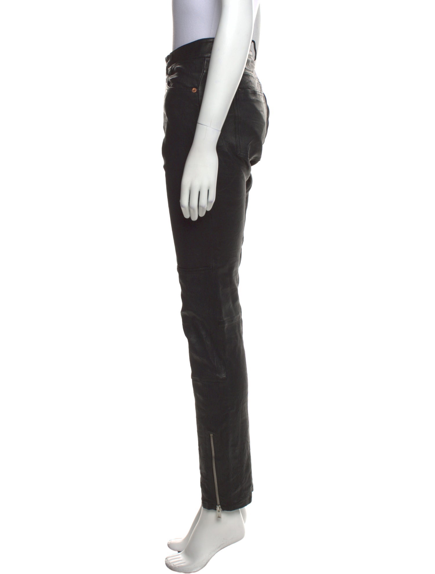 Zadig & Voltaire Lamb Leather Straight Leg Pants