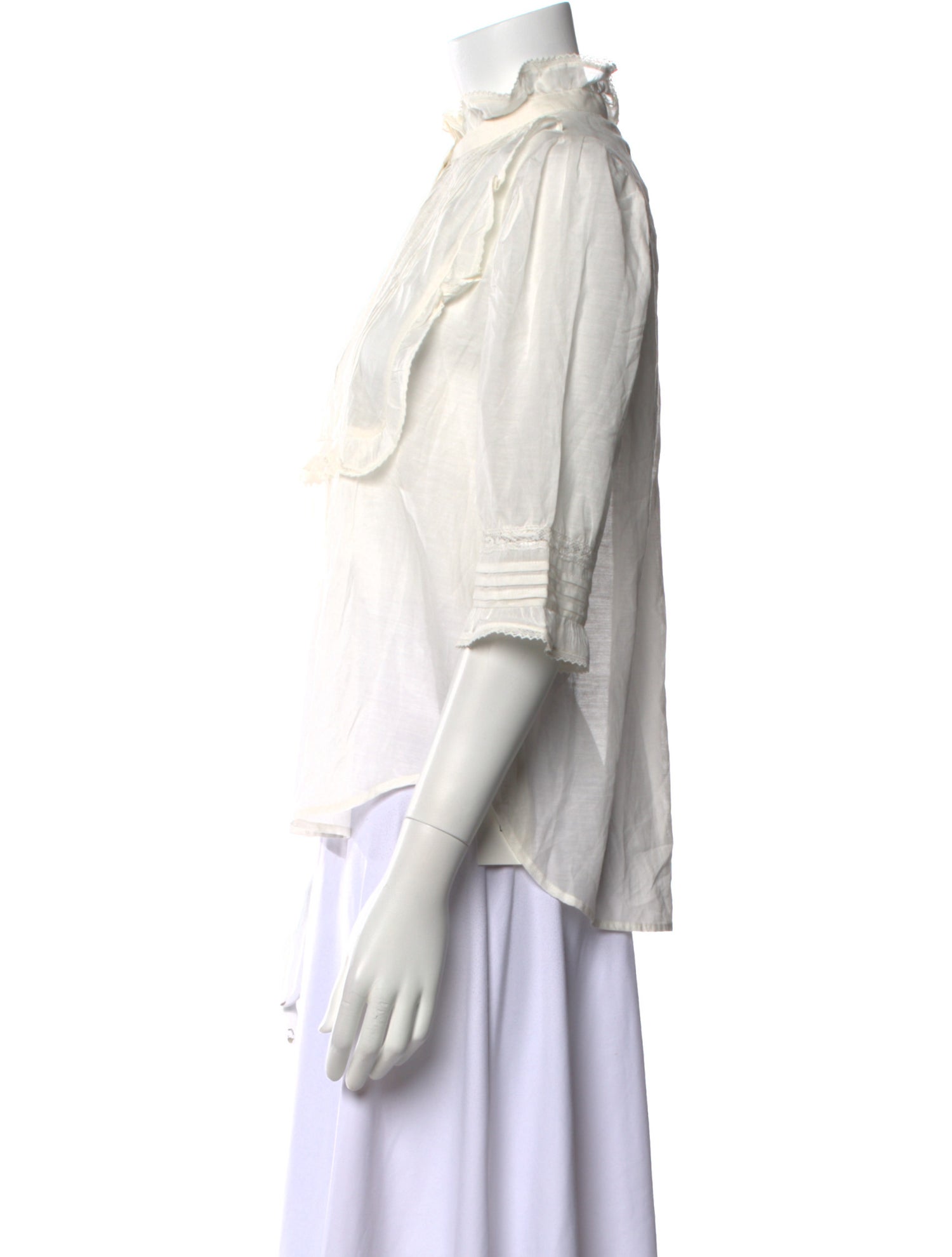 Zadig & Voltaire Mock Neck Three-Quarter Sleeve Blouse w/ Tags