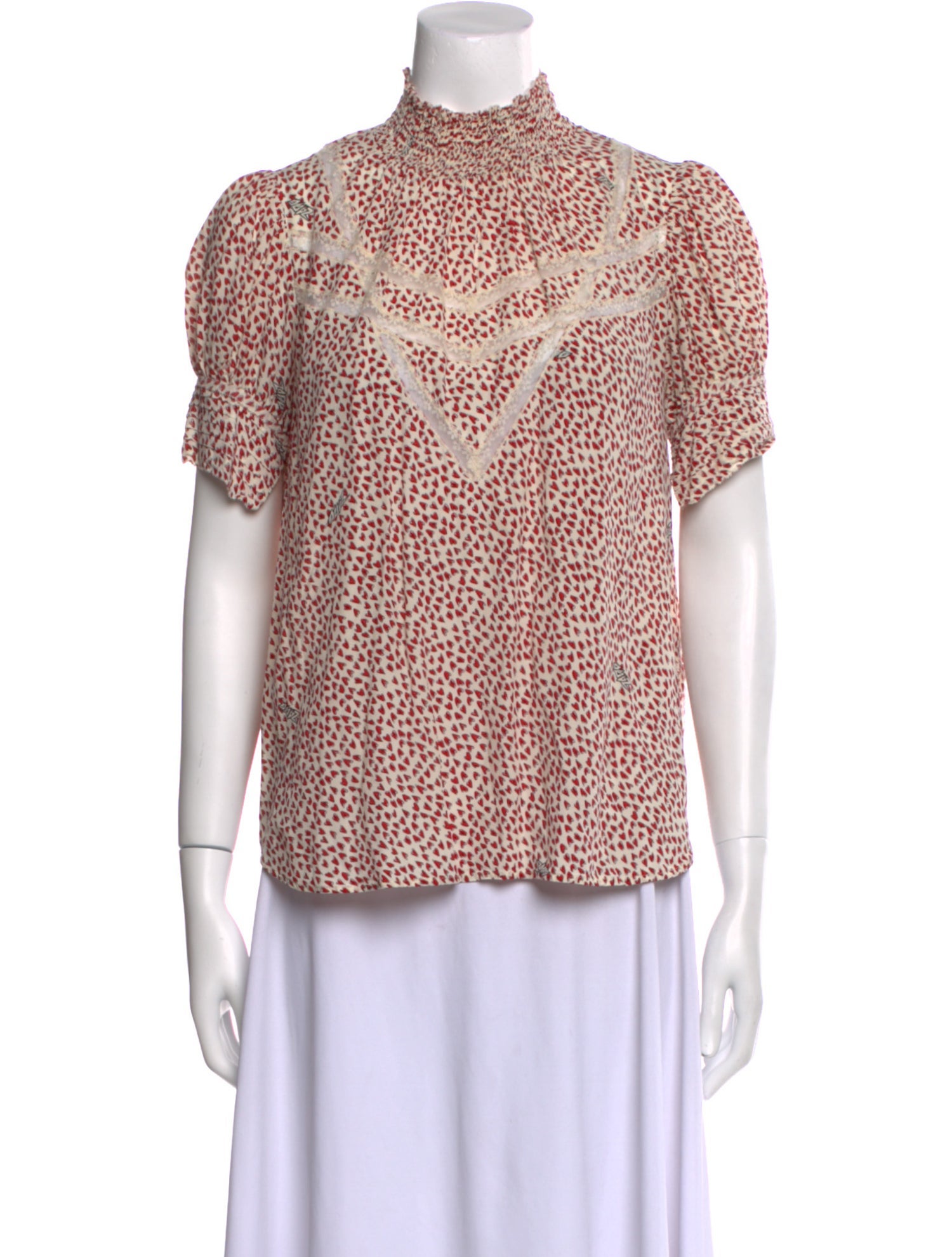 Zadig & Voltaire Printed Mock Neck Blouse