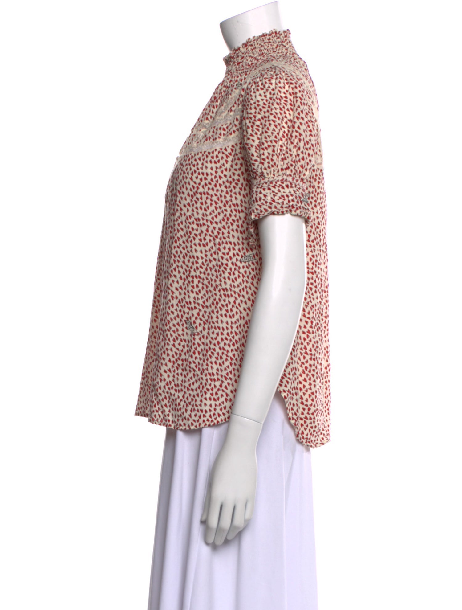 Zadig & Voltaire Printed Mock Neck Blouse