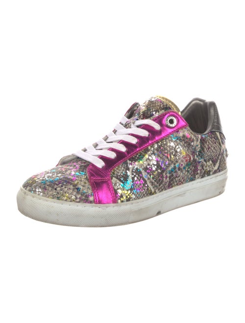 Zadig & Voltaire Leather Printed Sneakers