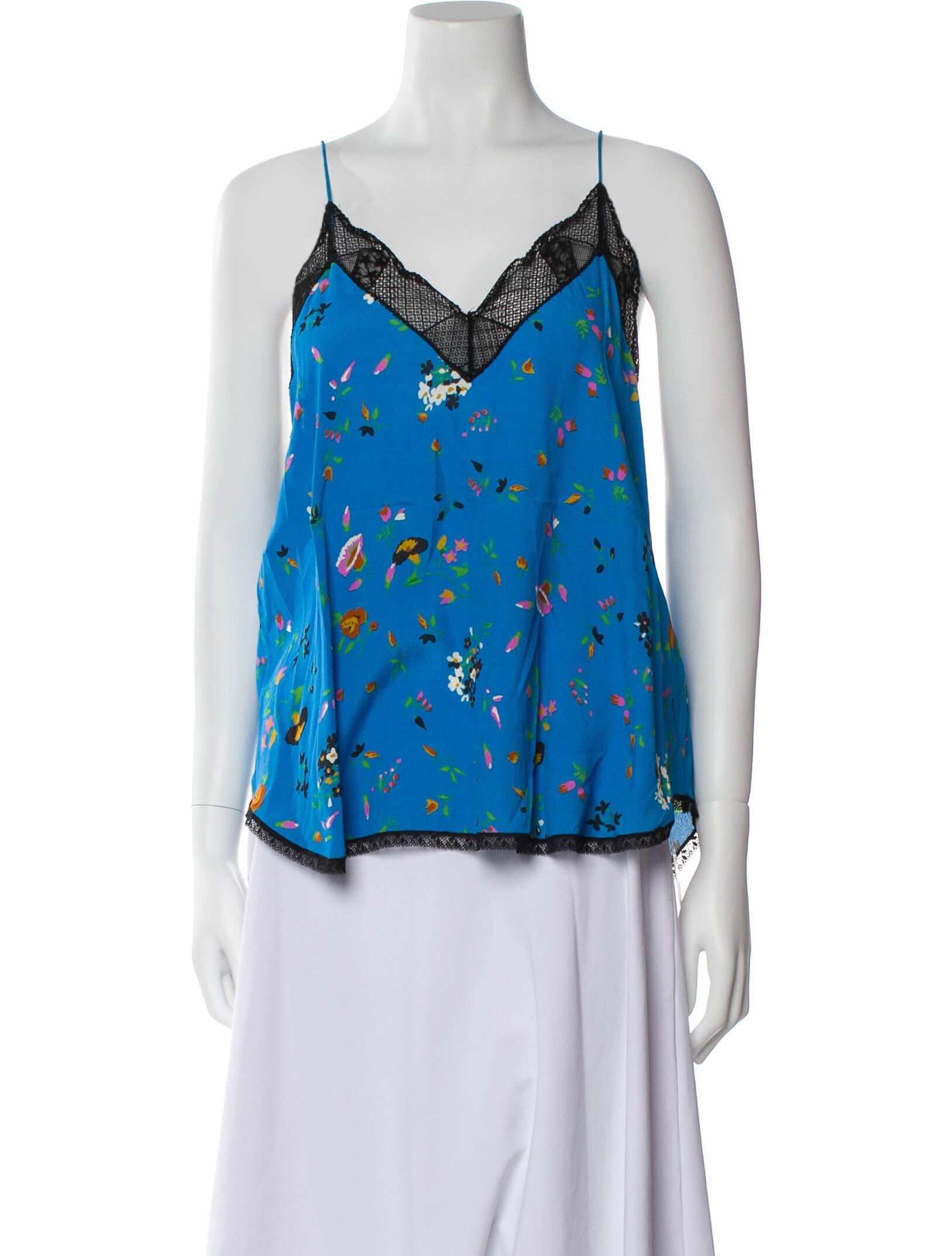 Zadig & Voltaire Floral Print V-Neck Top