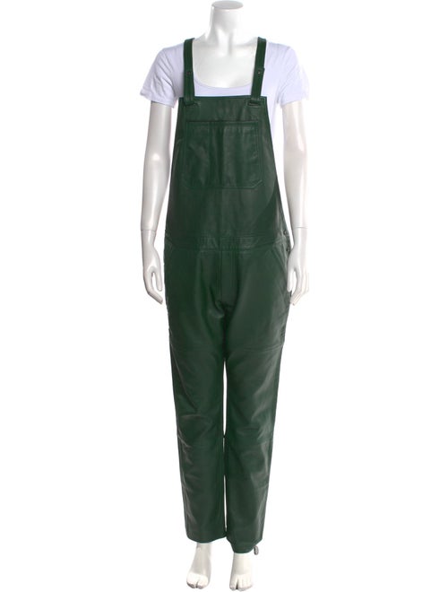 Zadig & Voltaire Lamb Leather Square Neckline Jumpsuit