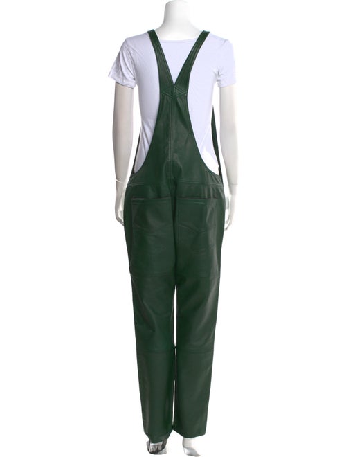 Zadig & Voltaire Lamb Leather Square Neckline Jumpsuit