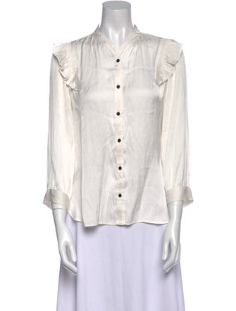 Zadig & Voltaire Three-Quarter Sleeve Button-Up Top