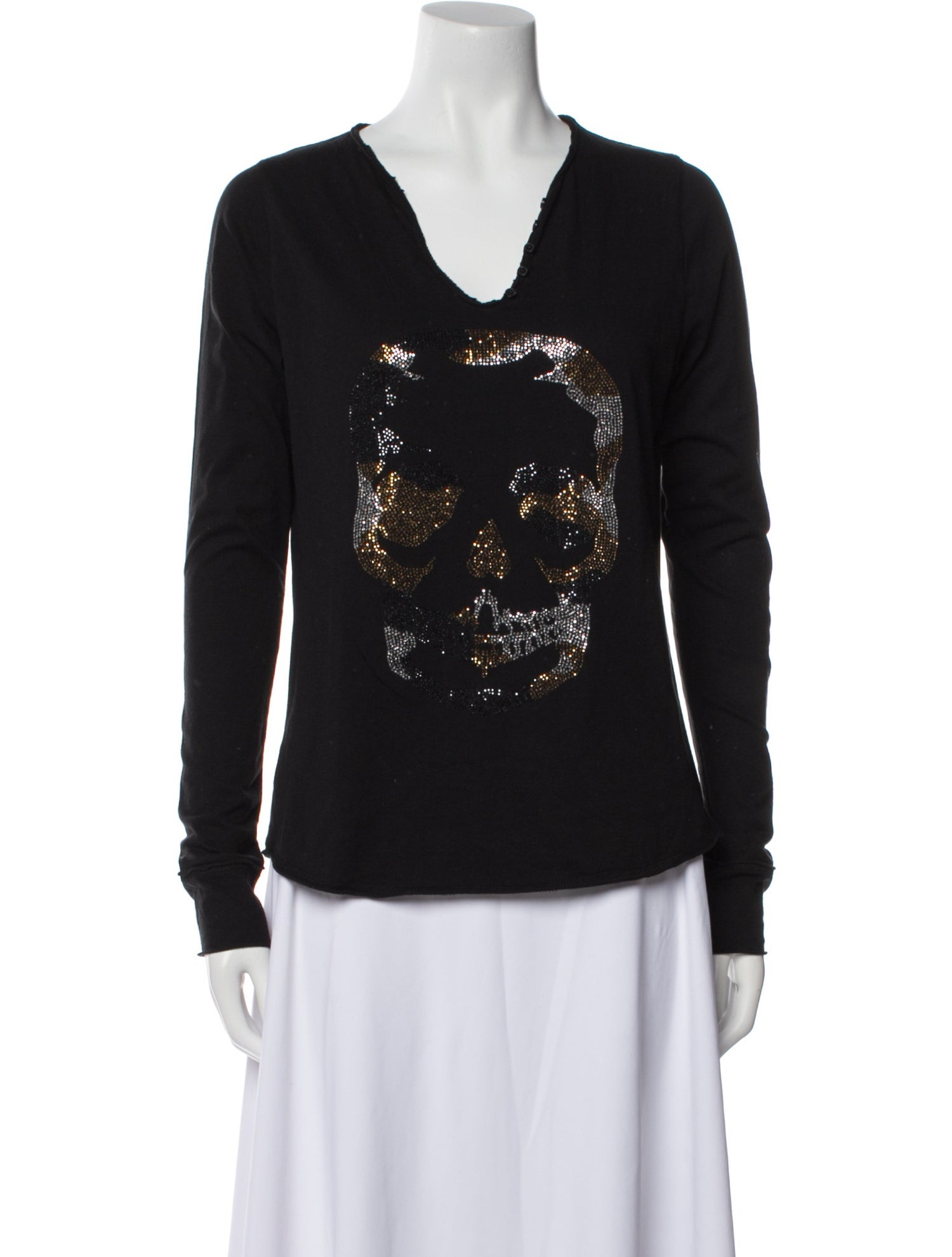 Zadig & Voltaire Graphic Print Cowl Neck Top