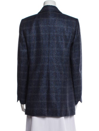 Zadig & Voltaire Wool Plaid Print Blazer