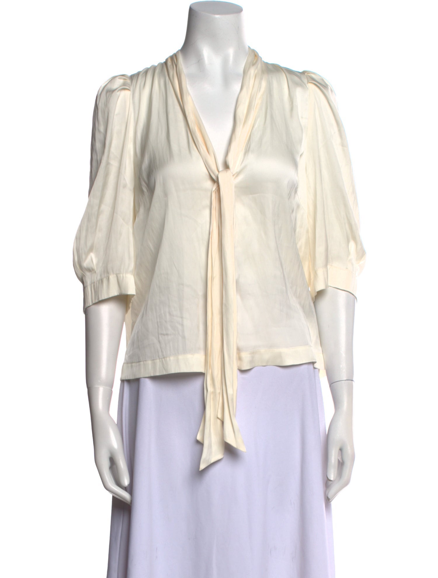 Zadig & Voltaire V-Neck Three-Quarter Sleeve Blouse