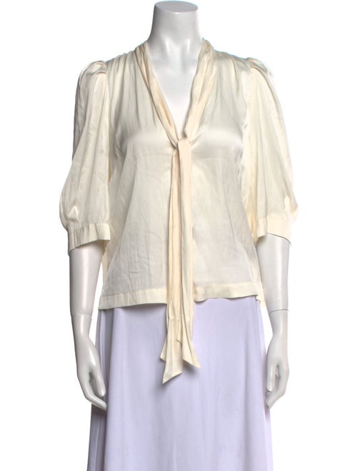 Zadig & Voltaire V-Neck Three-Quarter Sleeve Blouse