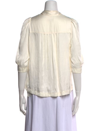 Zadig & Voltaire V-Neck Three-Quarter Sleeve Blouse