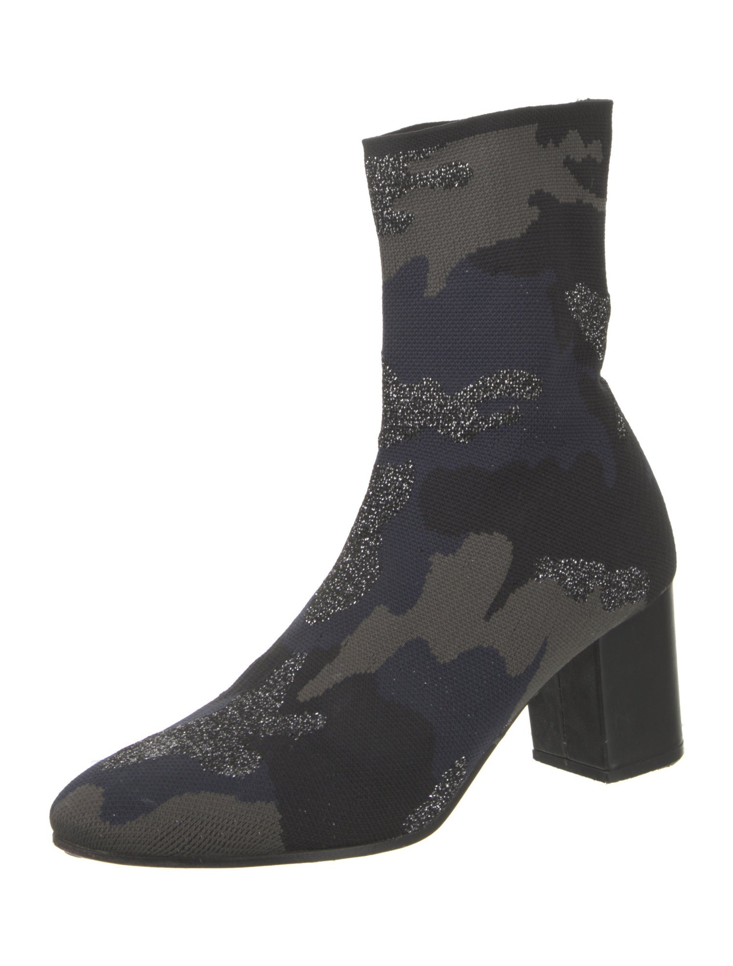 Zadig & Voltaire Printed Glitter Accents Sock Boots