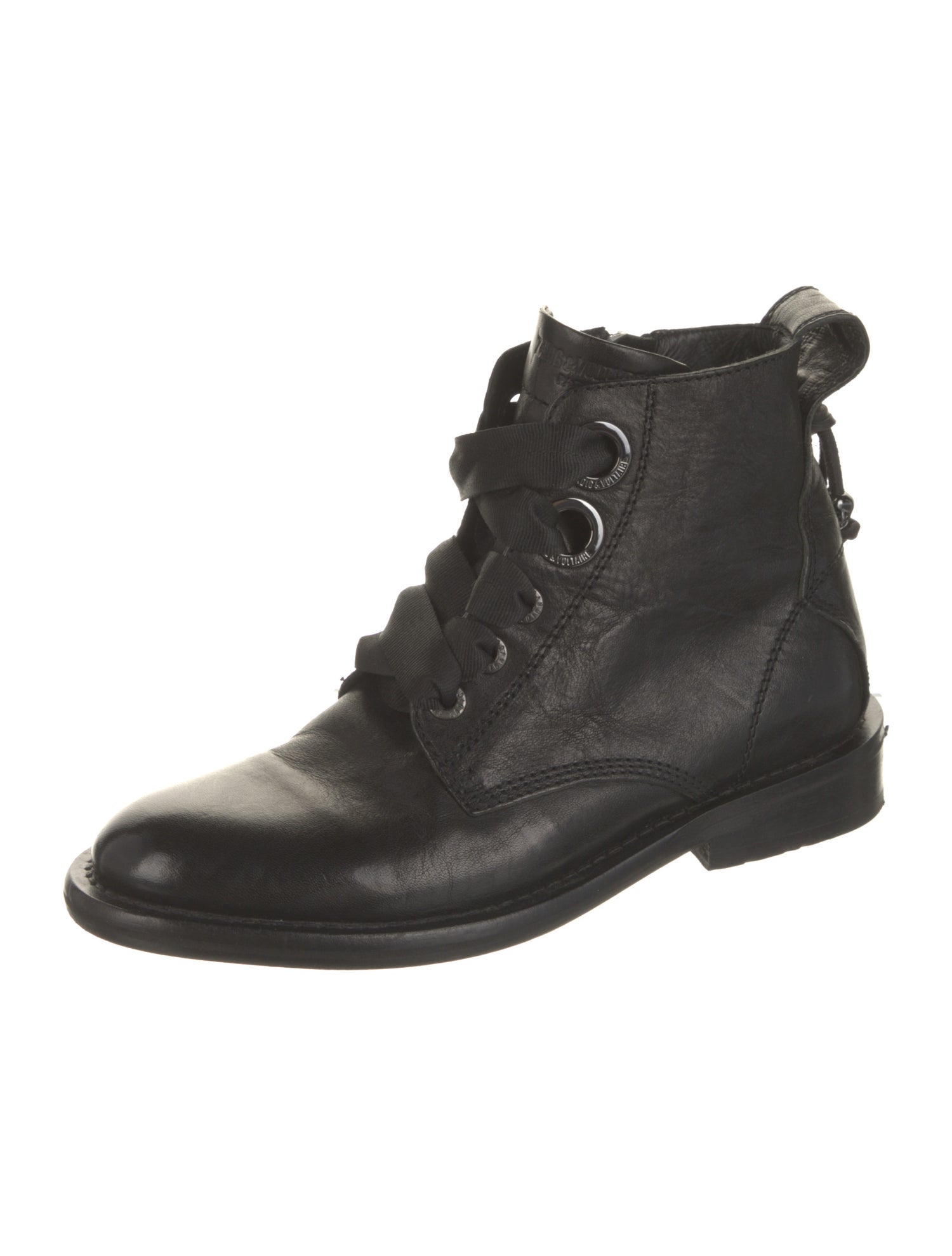 Zadig & Voltaire Leather Combat Boots