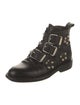 Zadig & Voltaire Leather Studded Accents Combat Boots
