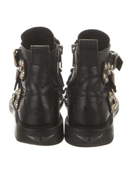 Zadig & Voltaire Leather Studded Accents Combat Boots