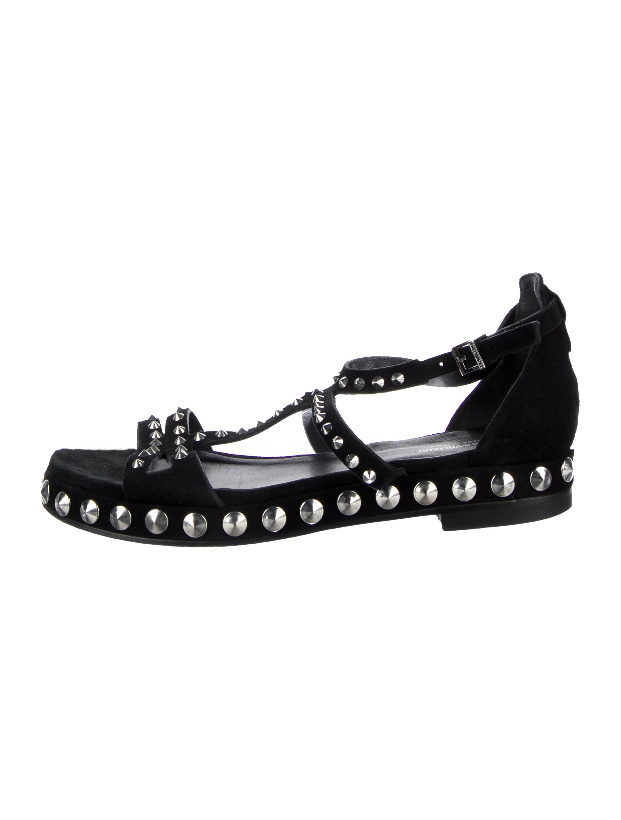 Zadig & Voltaire Suede Studded Accents Gladiator Sandals