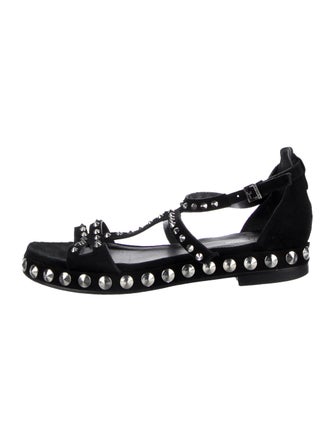 Zadig & Voltaire Suede Studded Accents Gladiator Sandals