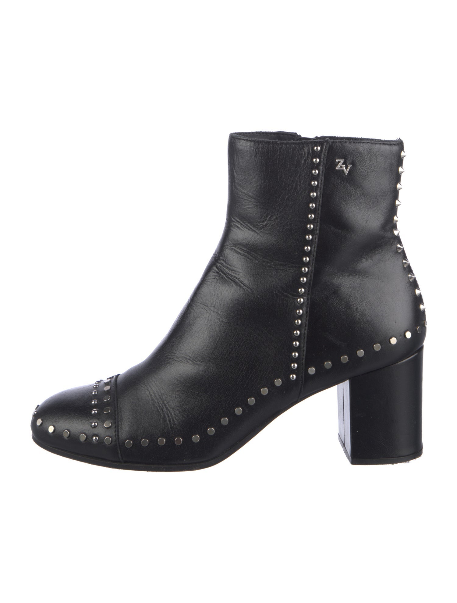 Zadig & Voltaire Spike Accents Leather Boots