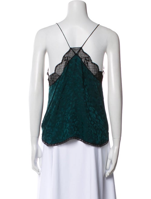 Zadig & Voltaire Silk Lace Pattern Top