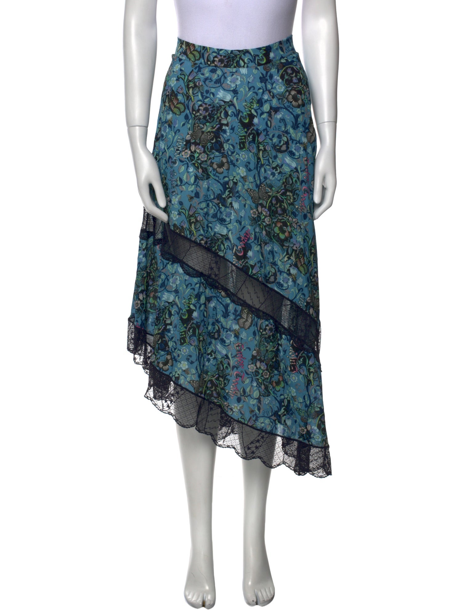 Zadig & Voltaire Floral Print Midi Length Skirt