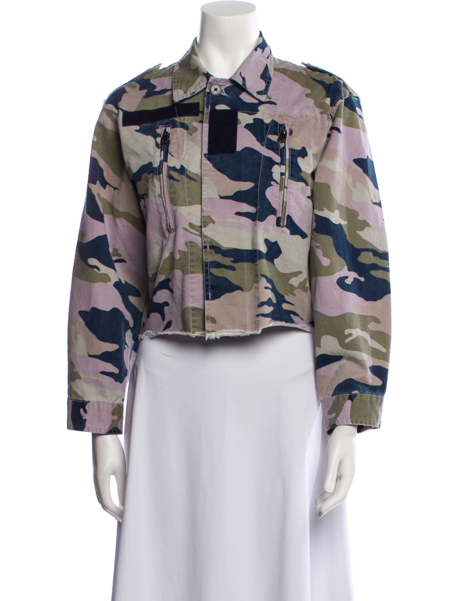 Zadig & Voltaire Camouflage Print Denim Jacket