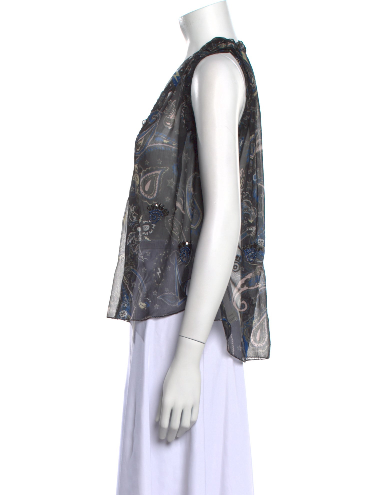 Zadig & Voltaire Printed V-Neck Blouse