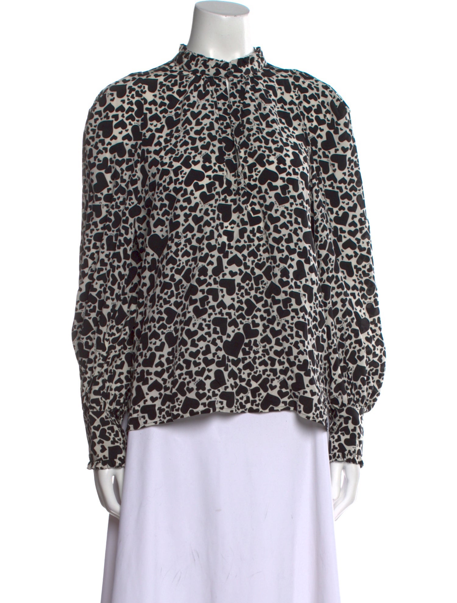 Zadig & Voltaire Printed Mock Neck Blouse