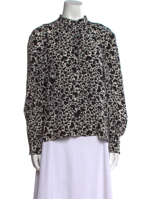 Zadig & Voltaire Printed Mock Neck Blouse