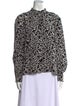 Zadig & Voltaire Printed Mock Neck Blouse