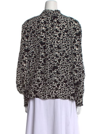 Zadig & Voltaire Printed Mock Neck Blouse
