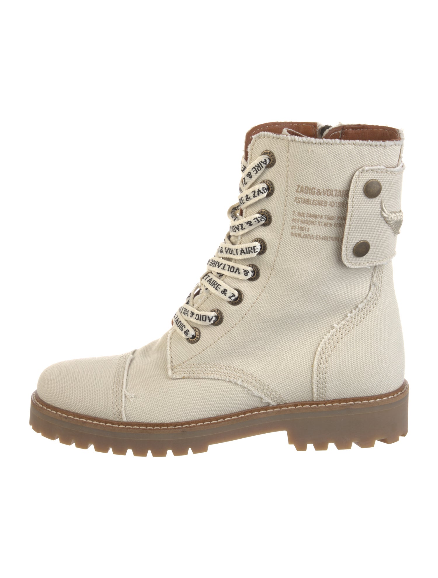 Zadig & Voltaire Canvas Combat Boots