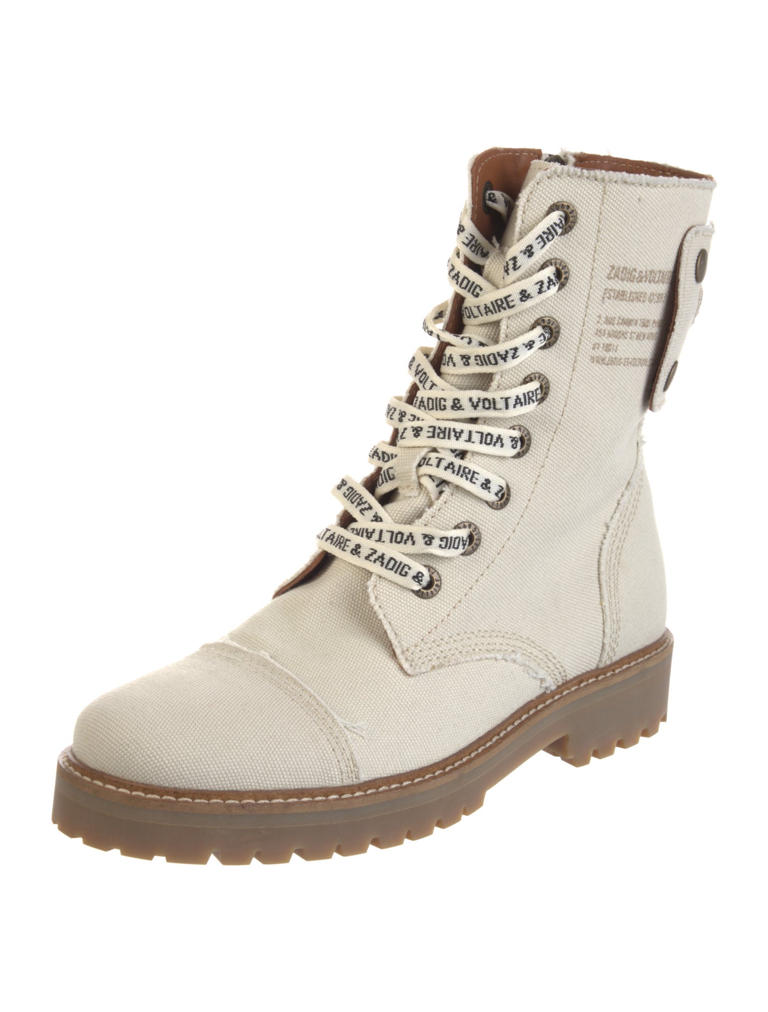 Zadig & Voltaire Canvas Combat Boots