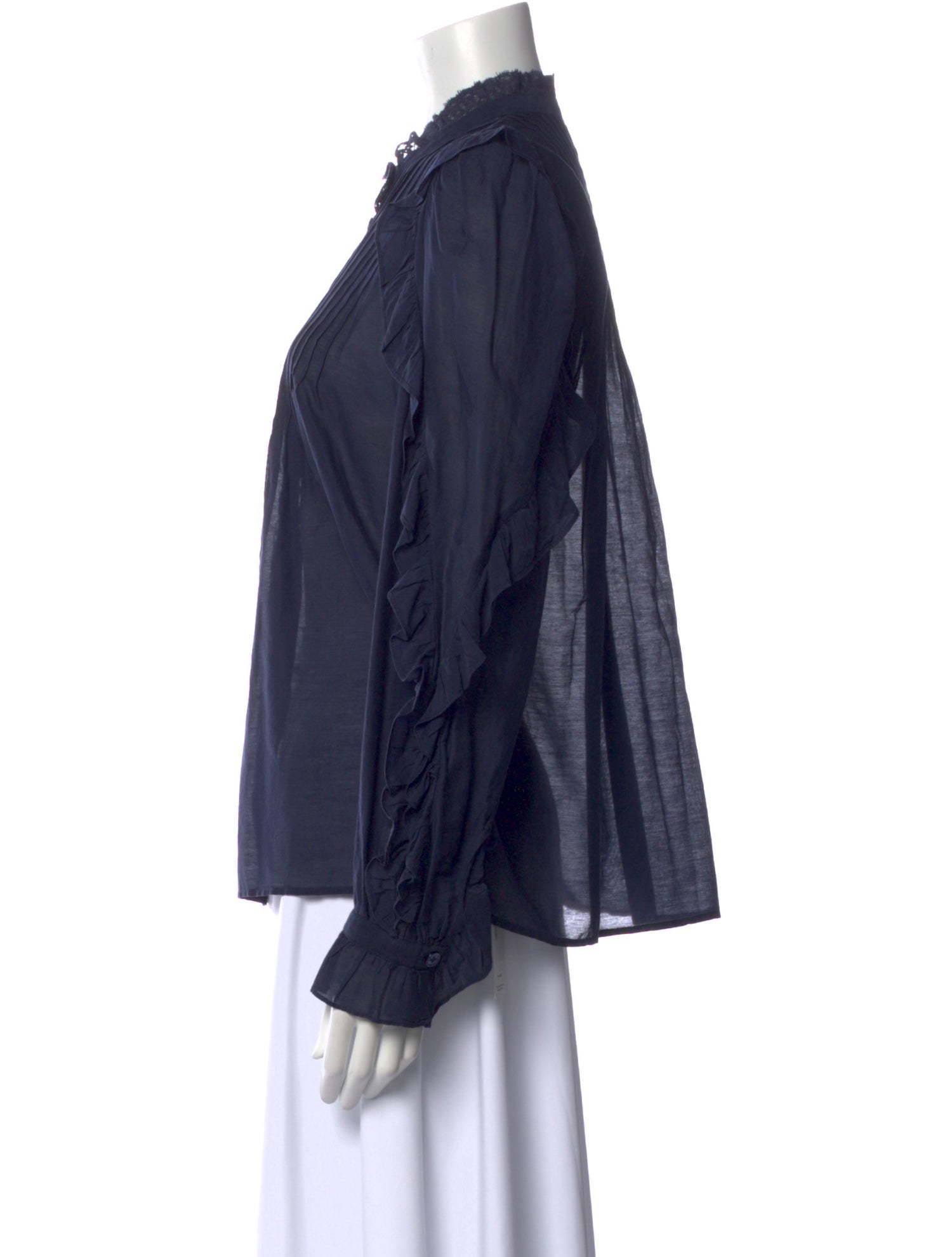 Zadig & Voltaire Mock Neck Long Sleeve Blouse