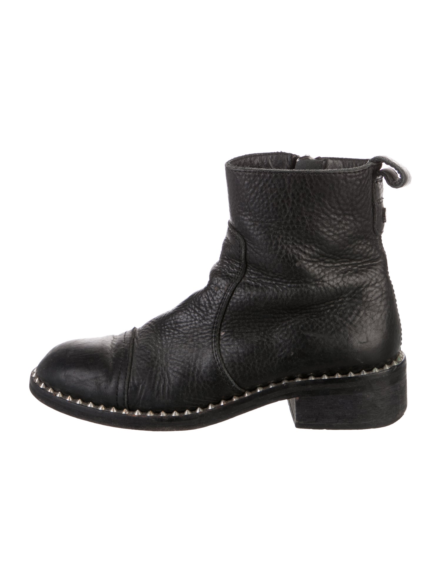 Zadig & Voltaire Leather Studded Accents Boots