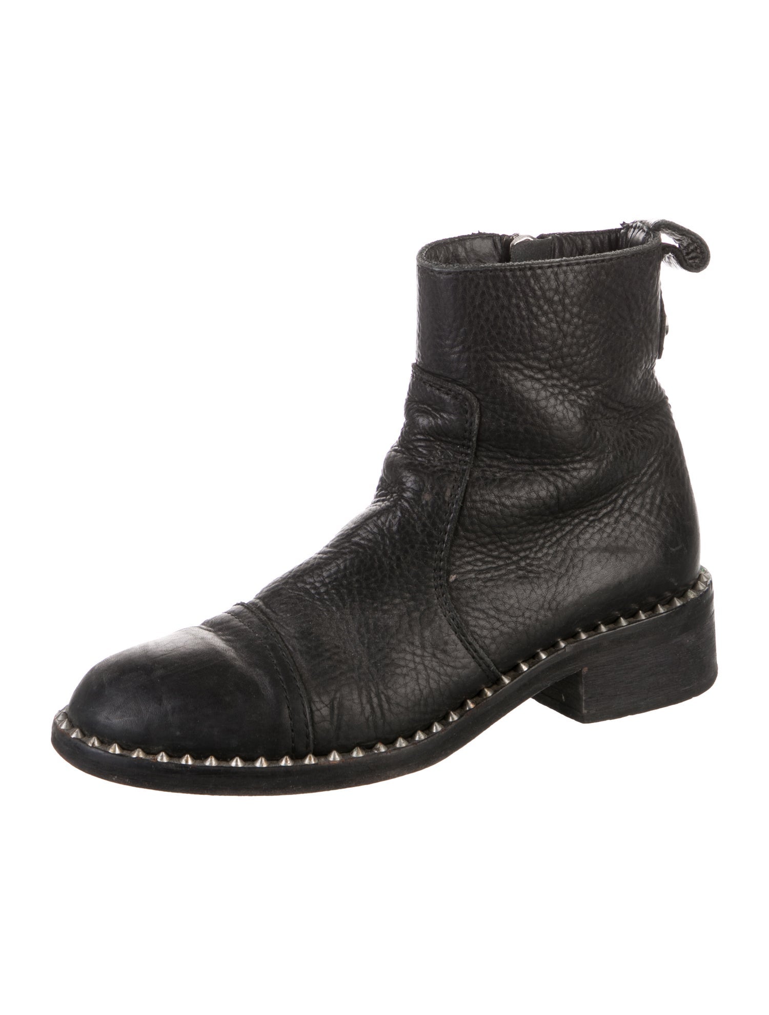 Zadig & Voltaire Leather Studded Accents Boots